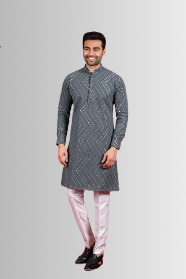 Grey Shalwar Kameez